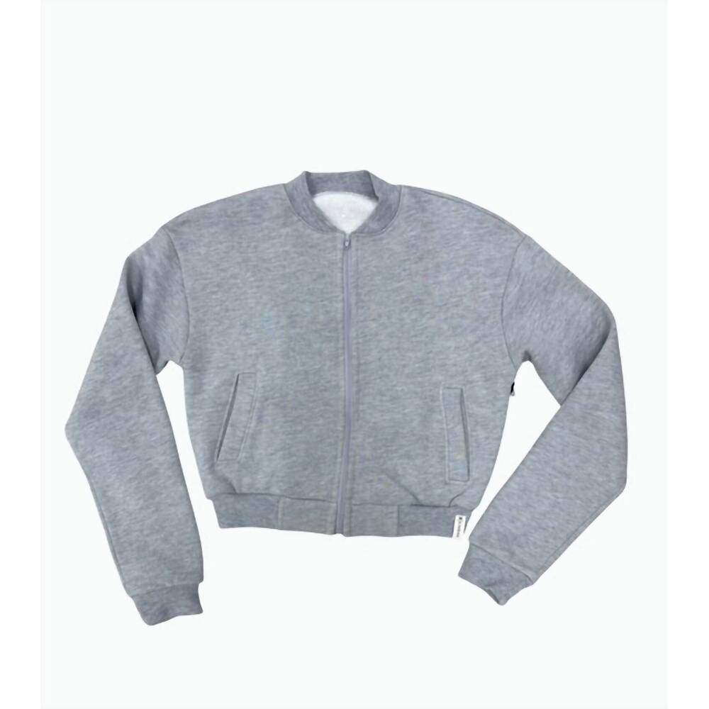 NEW KAVEAH girl's classic bomber jacket in grey
